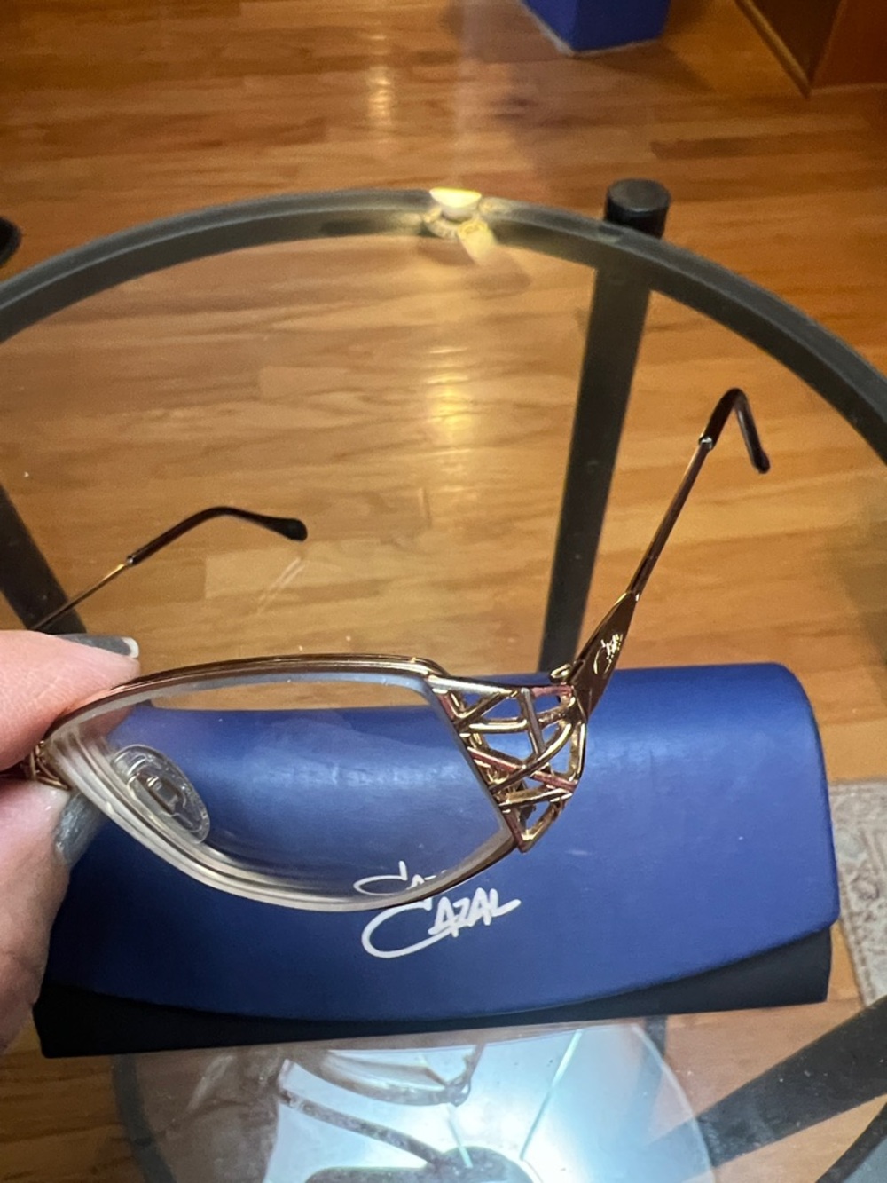 Cazal Gold Frame Eyeglasses with Black Temple Tips - Picture 7 of 8